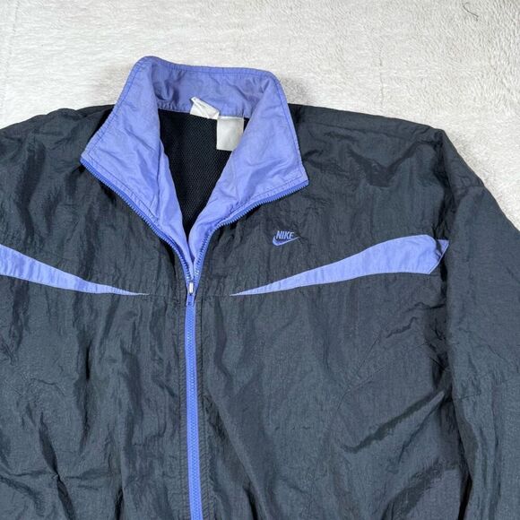 Vintage 90s Nike Windbreaker Athletic Zip Up Jacket - Picture 2 of 6